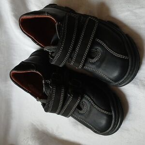 Halogen Black Leather Dress Shoes, Toddler US Size 10, EU Size 27